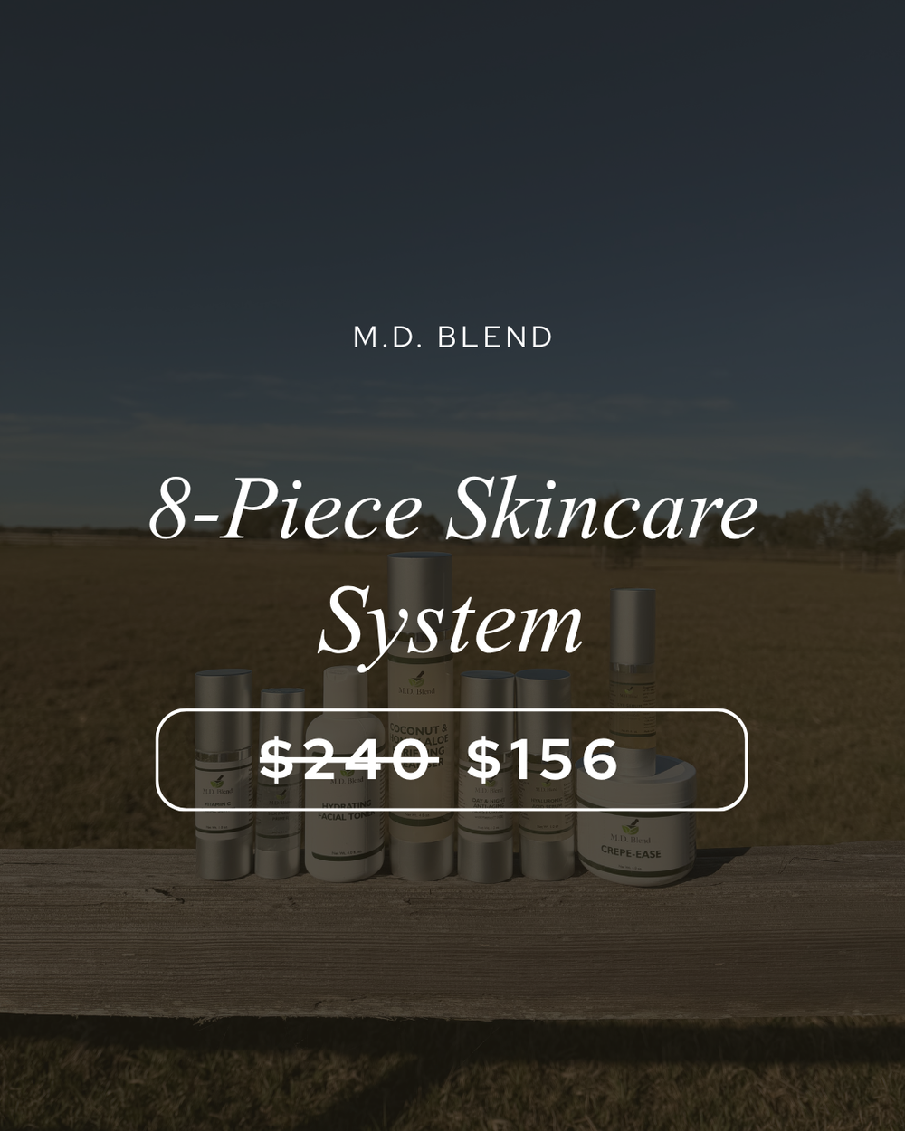 Collection of skincare products on a white background