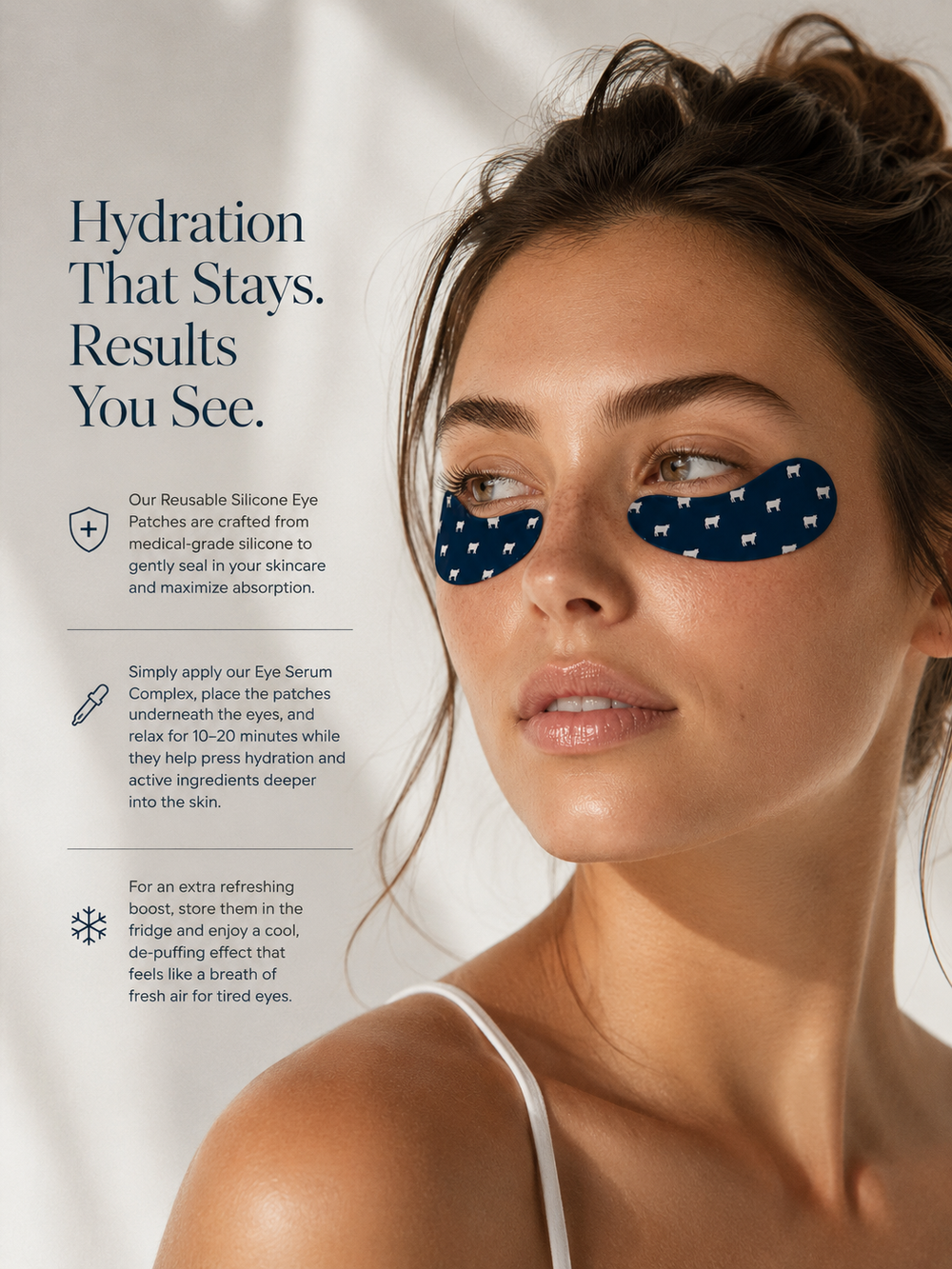 Reusable Silicone Eye Patches (FREE Mini Eye Serum Complex)