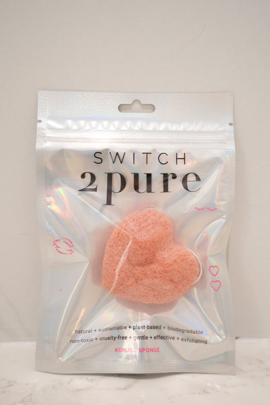 Switch2Pure Heart Facial Konjac Sponge