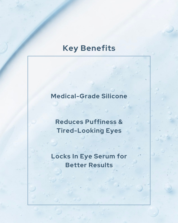 Key Benefits of Reusable Eye Patches, reduce puffiness, energize, eye serum, medical grade silicone