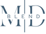 Logo of M.D. Blend with a blue color scheme on a white background