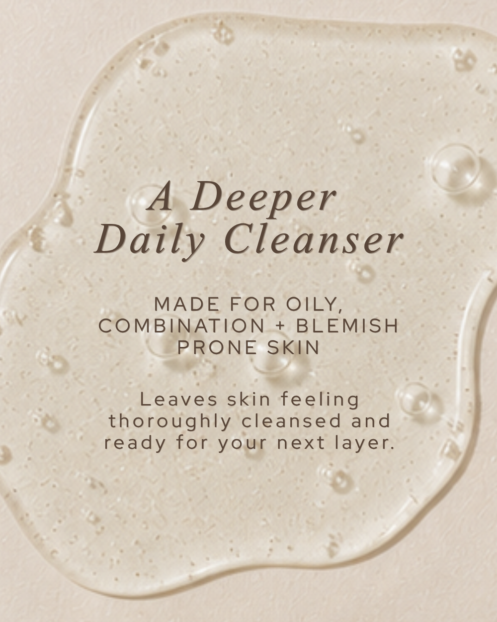 M.D. Blend Rice Rinse Balancing Rice Cleanser in a clear pump bottle, formulated with rice water, green tea, ginseng, and aloe vera for gentle daily cleansing and hydration.