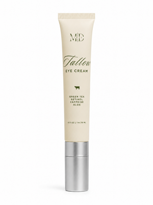 M.D. Blend Tallow Eye Cream with caffeine and retinol for puffiness and dark circles