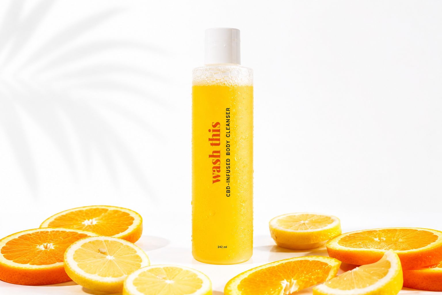 bottle of body wash clean ingredient citrus